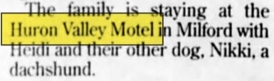 Huron Valley Motel - 1997 Mention (newer photo)